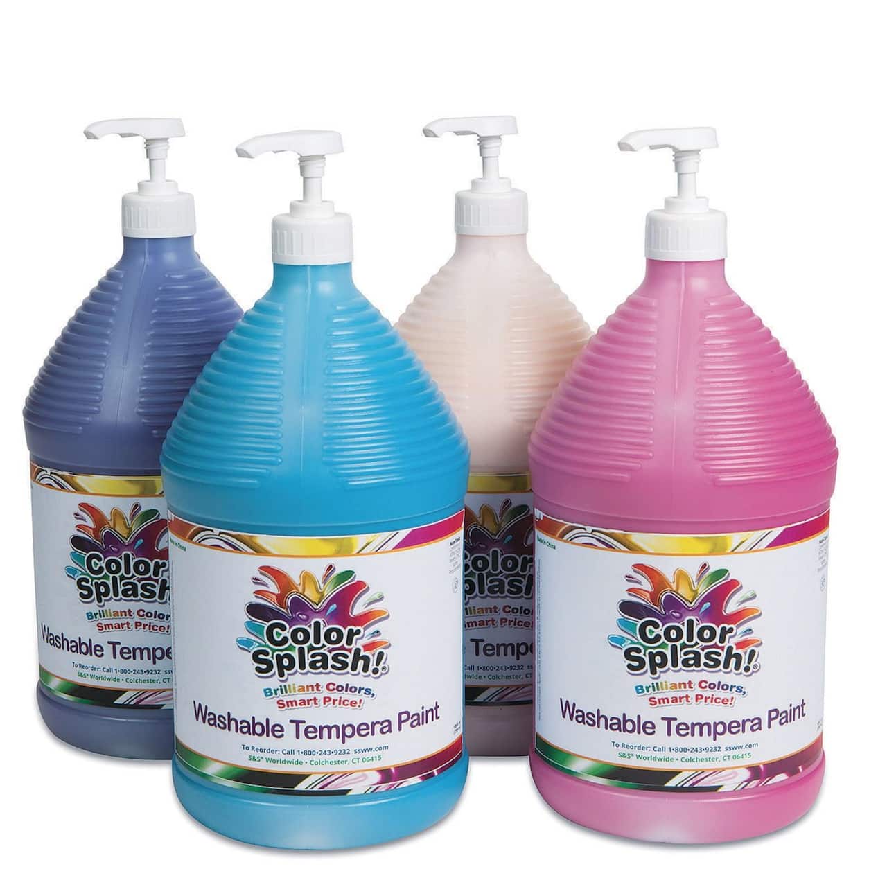 S&S® Worldwide Color Splash!® Washable Tempera Paint Set
